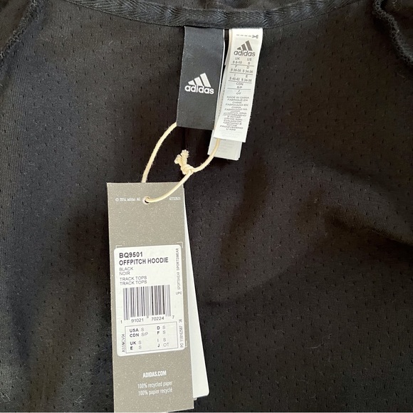 NWT adidas Offpitch Hoodie - Black - Small - Picture 12 of 13
